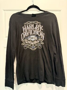 Harley-Davidson Black Graphic Logo Long Sleeve Shirt